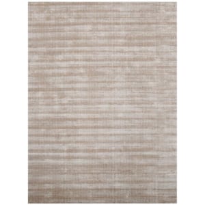 Affinity Londyn Brown/Ivory 2 ft. x 3 ft. Striped Viscose Area Rug