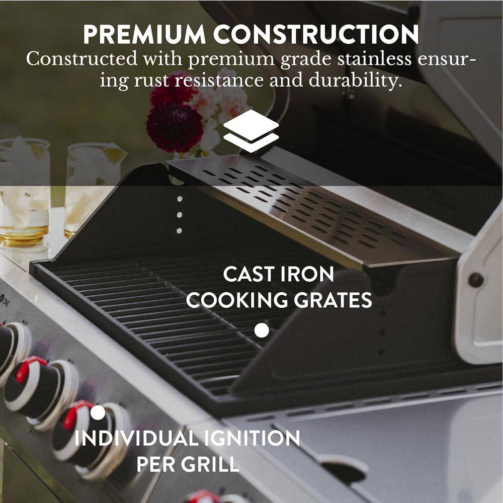 Stainless Steel 3-Burner Propane Grill with Side Burner