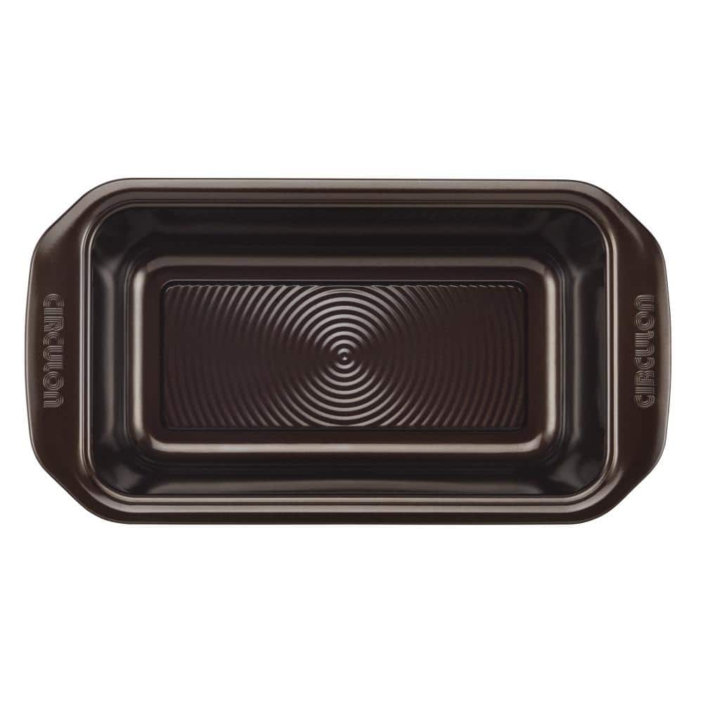 9 in. x 5 in. Chocolate Brown Non-Stick Bakeware Loaf Pan - thumbnail 2