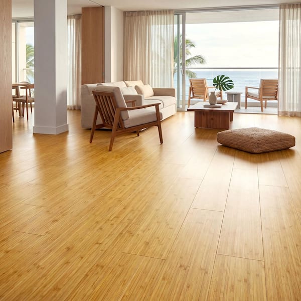 OptiWood Take Home Sample - 5.12 in. W Cognac Waterproof