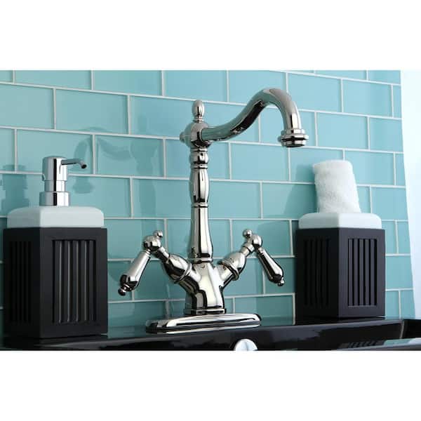 Heritage Single Hole 2-Handle Bathroom Faucet in Polished Nickel