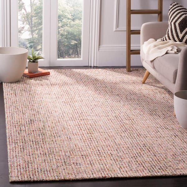 Abstract Beige/Rust 4 ft. x 6 ft. Solid Area Rug