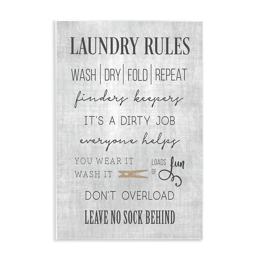 Laundry Room Rules Family List by CAD 1 Piece Unframed Typography Graphic Art Print 15 in. x 10 in. price history on PriceWatchPro
