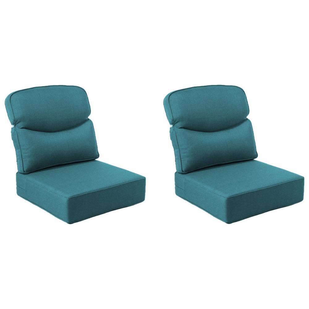 Sunsmile 22in. W x 24in. D x 6in. Thick 4-Piece Deep Seating Outdoor Lounge Chair Olefin Cushion, Peacock Blue price history on PriceWatchPro