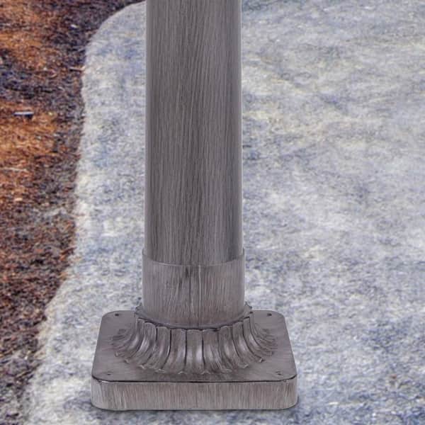 Cordelia Lighting 5.75 in. Square Oxide Silver Pier Mount for Outdoor Post Lamps