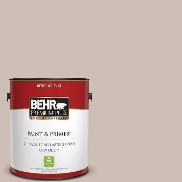 BEHR PREMIUM PLUS 1 gal. #N150-2 Smokey Pink Flat Low Odor Interior Paint &  Primer 140001 - The Home Depot