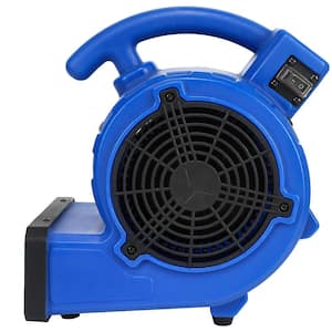 12 in. 305 CFM Mini Floor Fan Blower Fan Air Mover in Blue for Water Damage