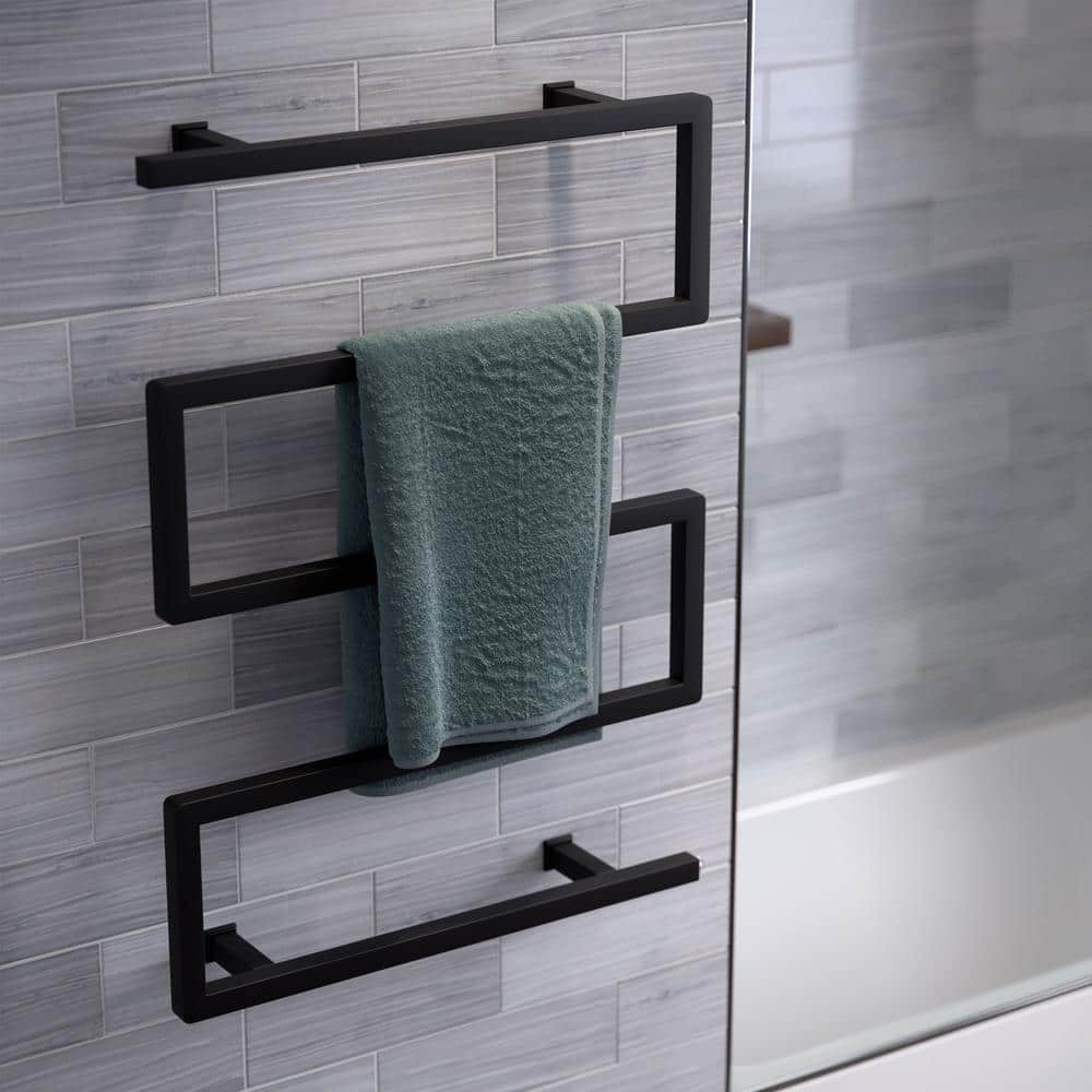 Matte Black Stainless Steel Wall Mounted Towel Warmer