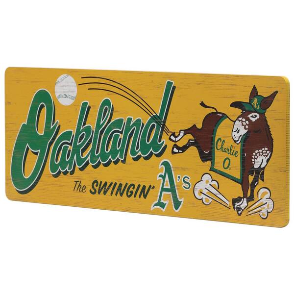 Open Road Brands Oakland Athletics MDF Base Wooden Wall Art 90182798-S -  The Home Depot