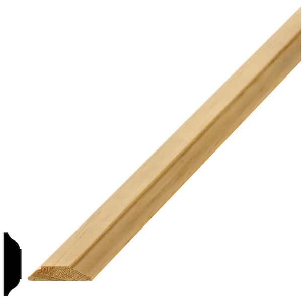 5/16 in. D x 1 in. W x 96 in. L Pine Wood Inside Corner Drip Cap Moulding Pack 10-Pack