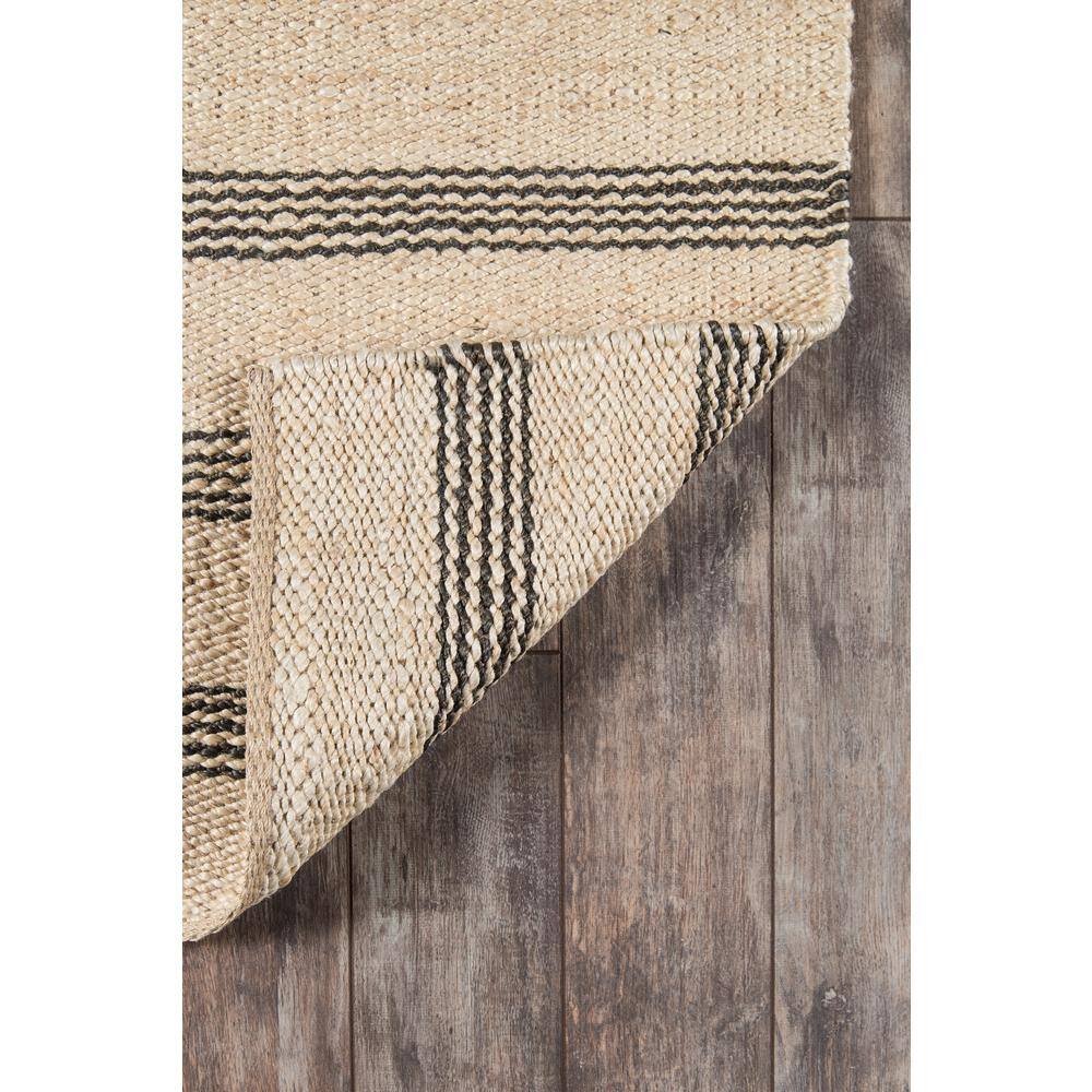 Charcoal Stripe Handwoven Jute Runner Rug 2'3" X 10'