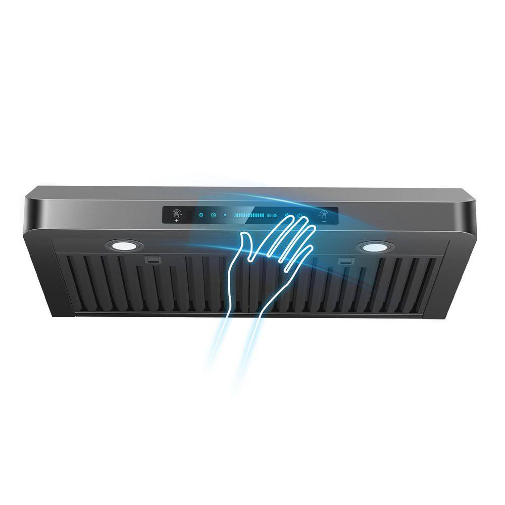 30 in. 900 CFM Ducted Under Cabinet Range Hood in Black Stainless 3-Venting Options, Touch and Gesture Control, Remote price history on PriceWatchPro