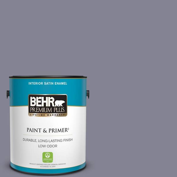 BEHR PREMIUM PLUS 1 gal. #BNC-19 Formal Affair Satin Enamel Low Odor Interior Paint & Primer