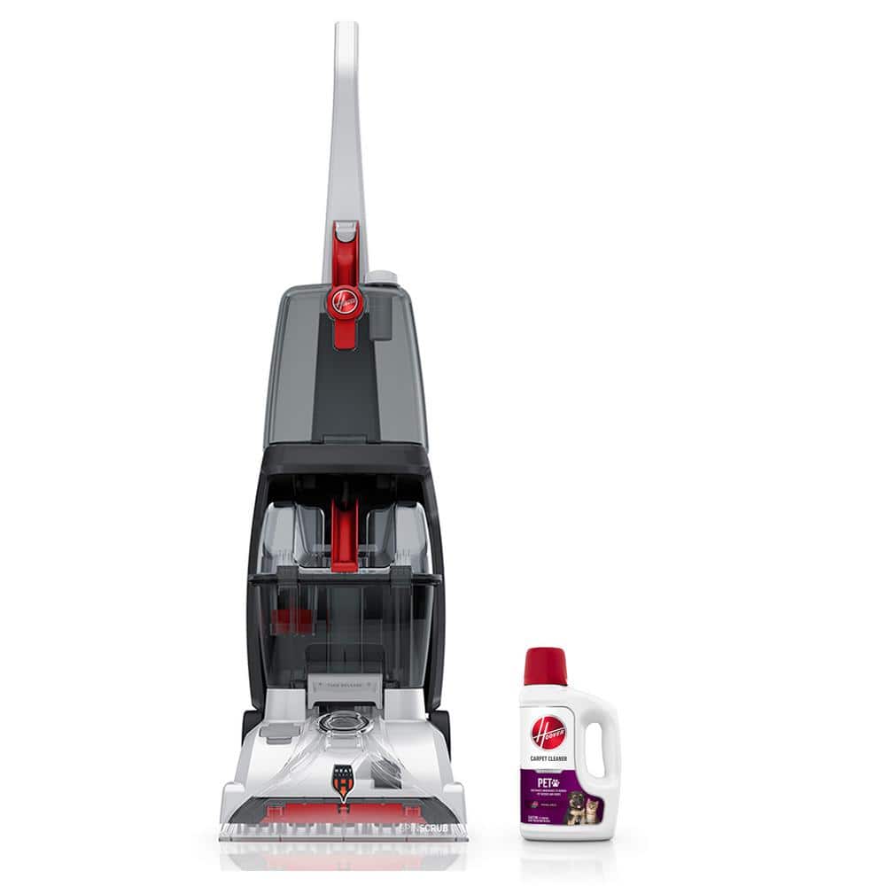 HOOVER TurboScrub Corded Upright Carpet Cleaner Machine, Carpet Shampooer, Fast Drying with 64 oz. Pet Carpet Cleaning Solution