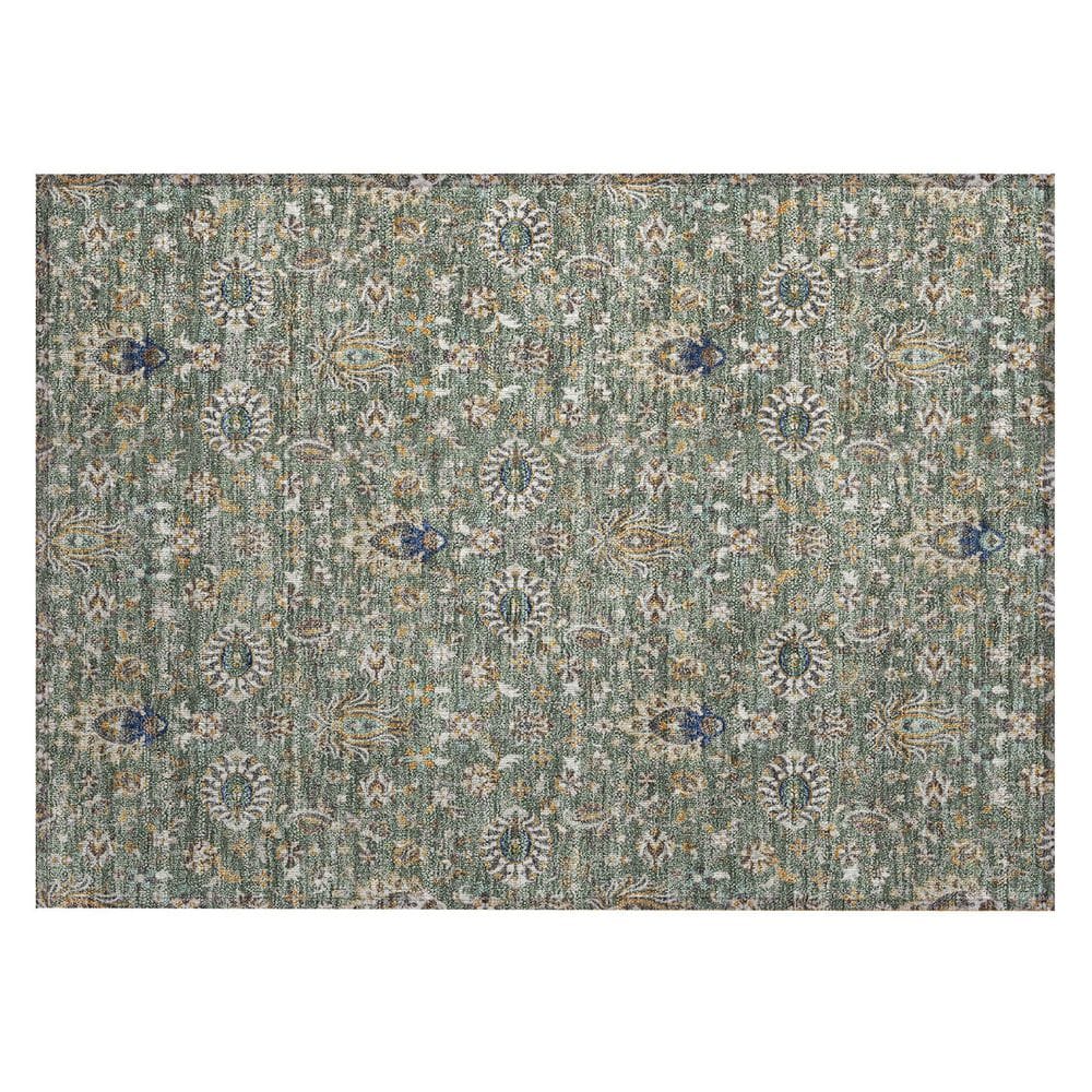 Chantille Machine Washable Indoor/Outdoor Abstract ACN2192 Green 1 ft. 8 in. x 2 ft. 6 in. Accent Rug price history on PriceWatchPro