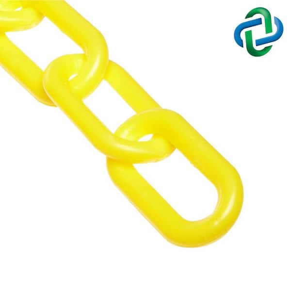 2 in. (54 mm) x 25 ft. Yellow Heavy-Duty Plastic Barrier Chain