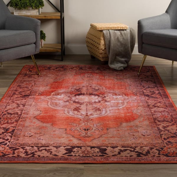 8 X 10 Red Oriental Runner Rug