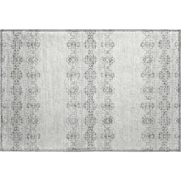 Addison Rugs Mayfield Premium Machine Washable Abstract AMF970 Gray 2 ft. x 3 ft. Area Rug