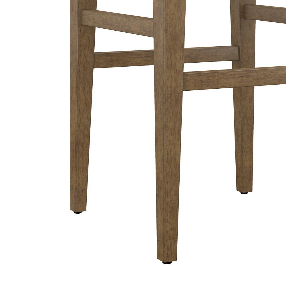 Renmark Brushed Gray Adjustable Wood Counter Stool