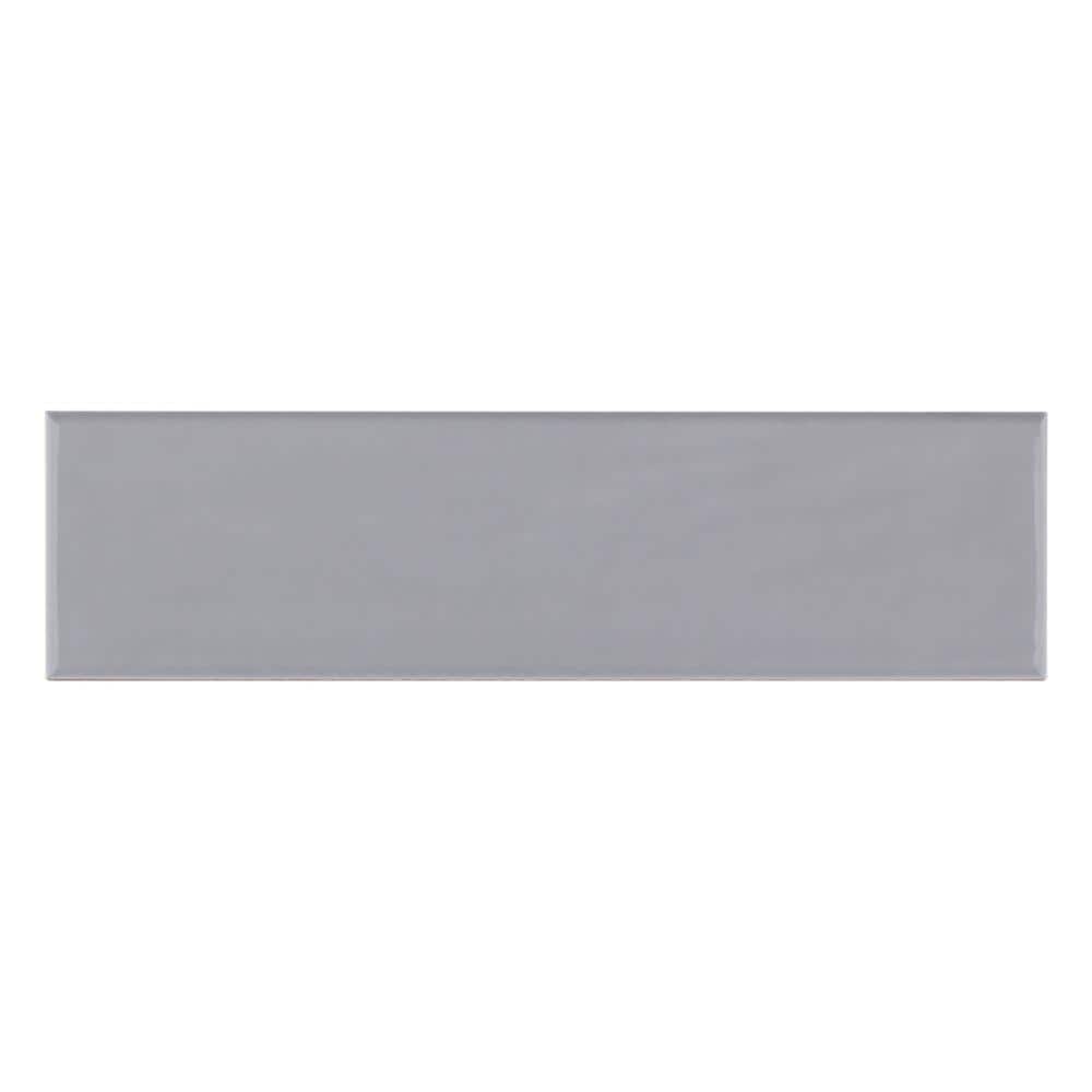 Light Gray Glossy Ceramic Subway Wall Tile 3x12