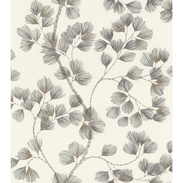 Newcomb Grey Trailing Branches Wallpaper