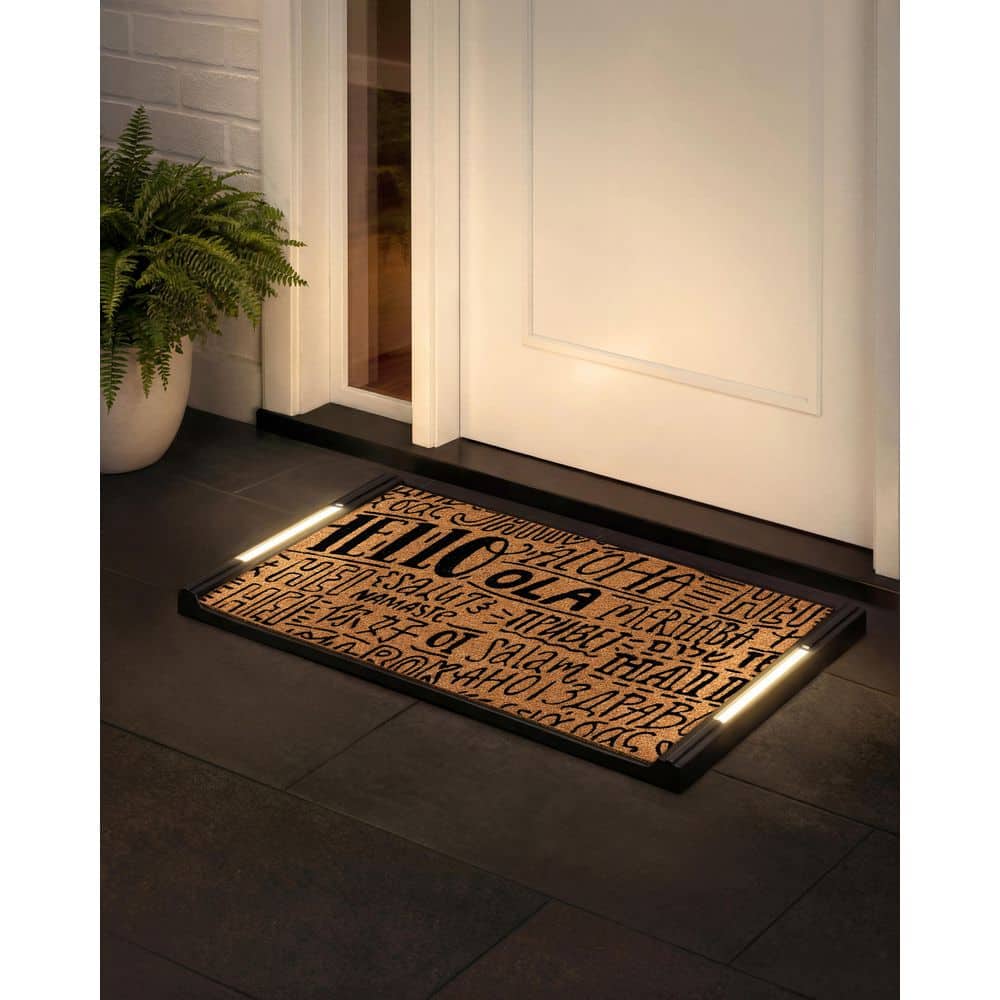 BriteStep Classic Hello 32.5 in. x 18.5 in. Pressure-Activated, Wireless, Auto Shut-Off, Indoor/Outdoor LED Door Mat price history on PriceWatchPro
