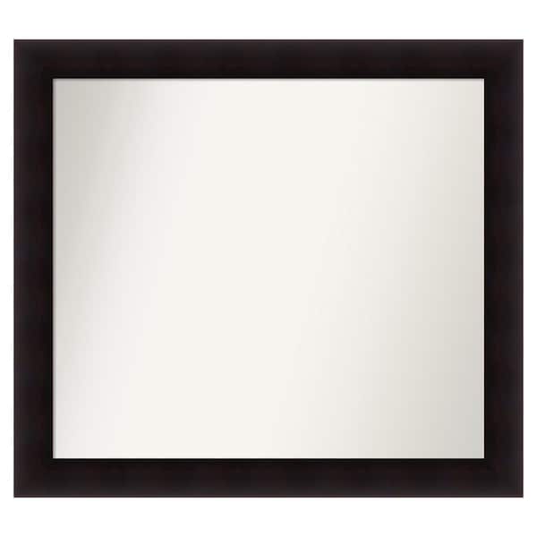 Amanti Art Portico Espresso 39.75 in. x 35.75 in. Custom Non-Beveled Wood Framed Batthroom Vanity Wall Mirror
