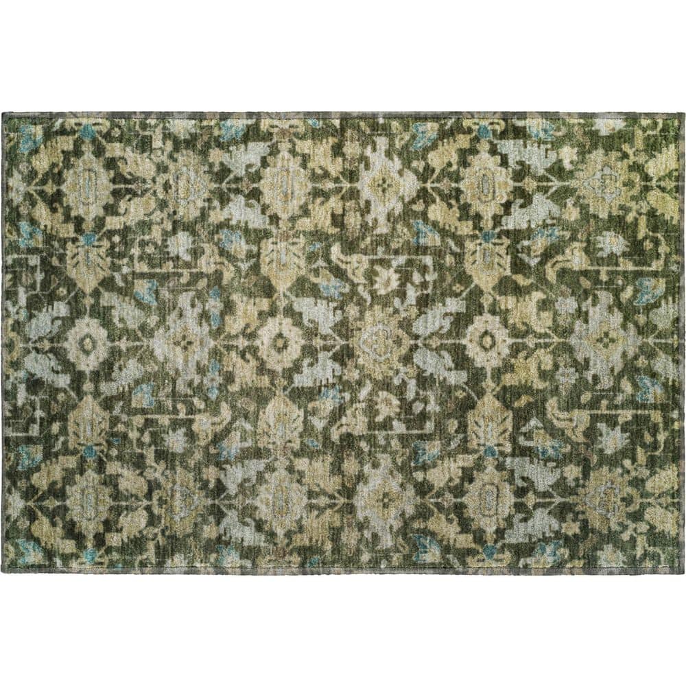 Mayfield Premium Machine Washable Abstract AMF2358 Olive 2 ft. x 3 ft. Accent Rug price history on PriceWatchPro