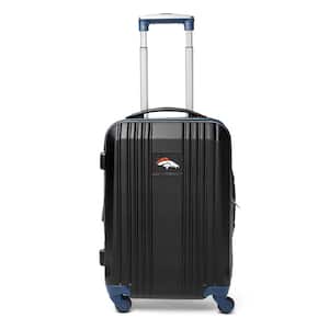 NFL Denver Broncos Navy 21 in. Hardcase 2-Tone Luggage Carry-On Spinner Suitcase