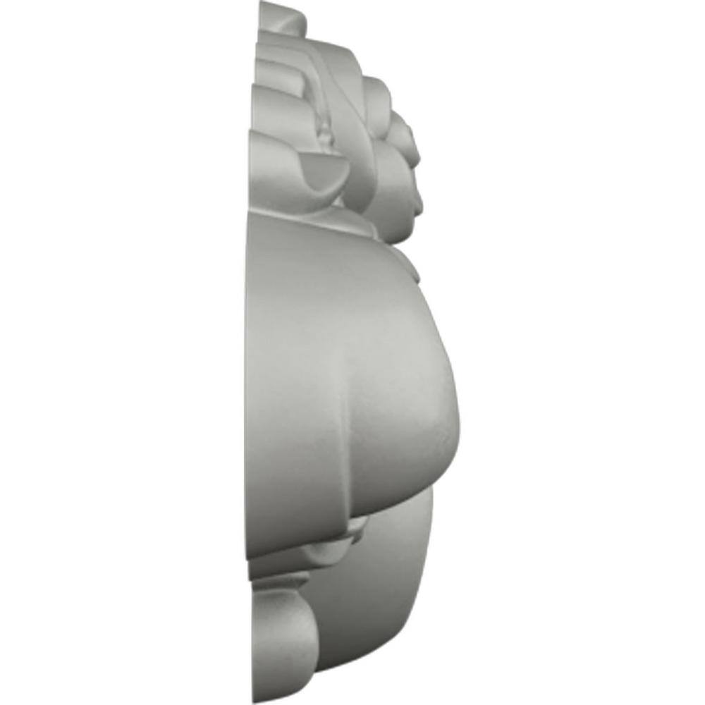 White Polyurethane Flower Basket Applique Onlay