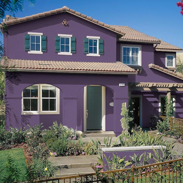 exterior house paint colors purple