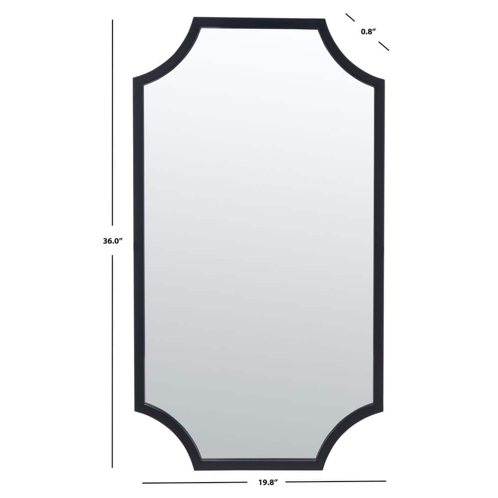 Elenin 36" Black Wood Frame Rectangular Mirror