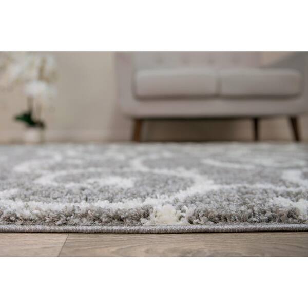Grey Beige Rug Shaggy Pile Soft Fluffy Rugs Mat Modern Living Room Runner Carpet 