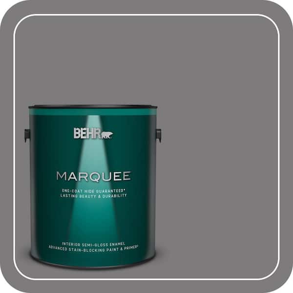 BEHR MARQUEE 1 gal. #BXC-58 Stormy Gray Semi-Gloss Enamel Interior Paint & Primer