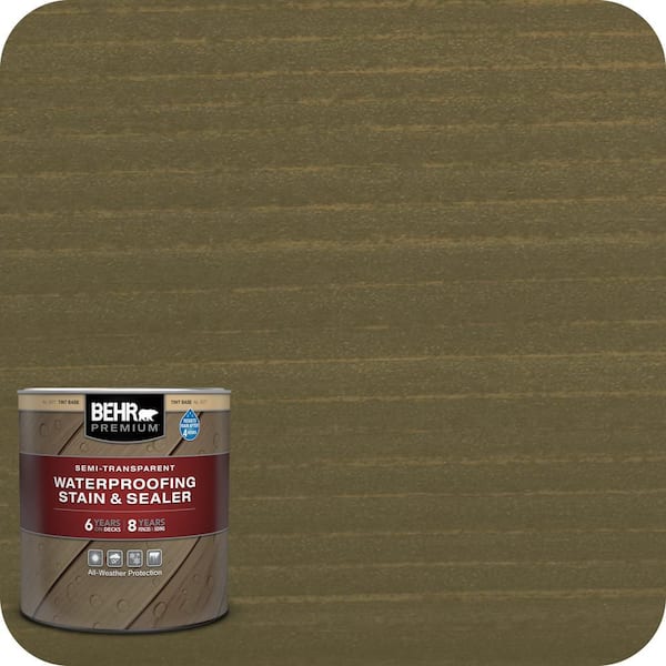 1 qt. #ST-138 Sagebrush Green Semi-Transparent Waterproofing Exterior Wood Stain and Sealer