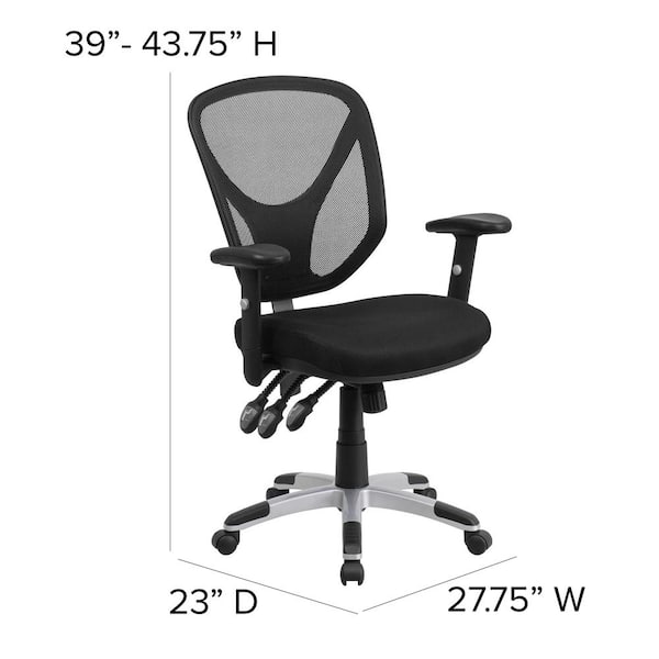 X-Chair X-Project Black Nylon Fabric Office Chair, Optional Headrest