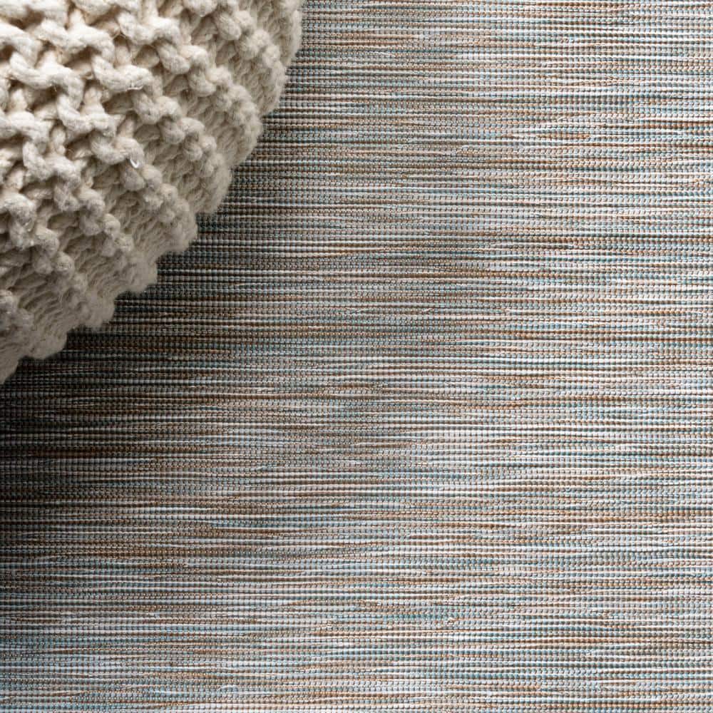Ethan Modern 9' x 12' Gray Flatweave Synthetic Area Rug