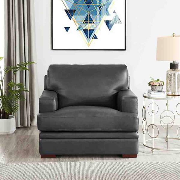 blue leather living room chairs