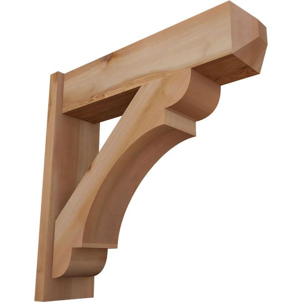 Ekena Millwork 8 in. x 28 in. x 28 in. Olympic Craftsman Smooth Western Red Cedar Outlooker