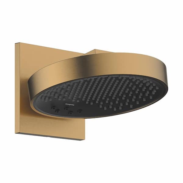 Rainfinity 3-Spray Patterns with 1.75 GPM 10 in. Wall Mount Fixed Shower Head in Brushed Bronze