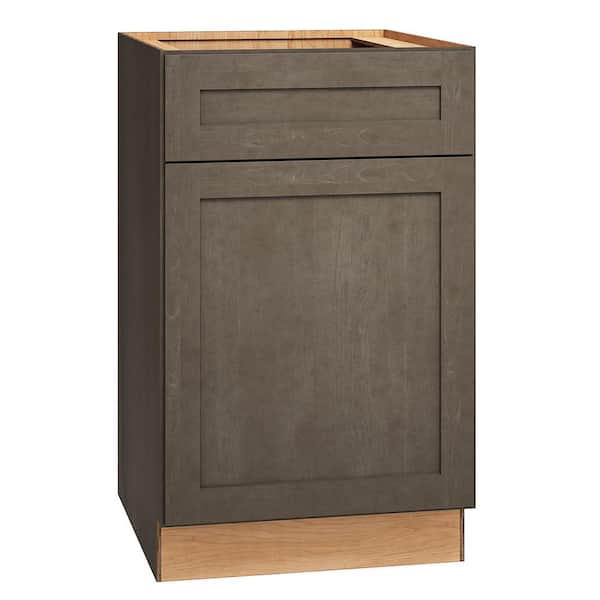 QuickShip Cottage 21 in. W x 24 in. D x 34.5 in. H Assembled Plywood Shaker Base Kitchen Cabinet in Fieldstone