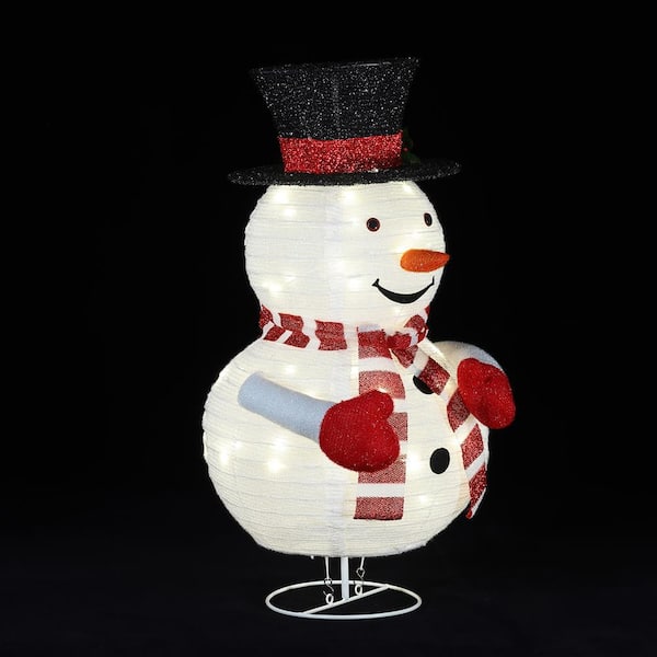 LuxenHome 30 H Indoor and Outdoor Snowman Globe Christmas