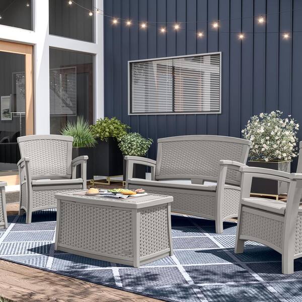 Suncast coffee table with storage discount