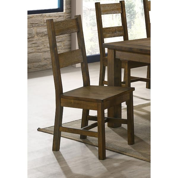 Coaster Coleman Dining Side Chairs Rustic Golden Brown (Set of 2