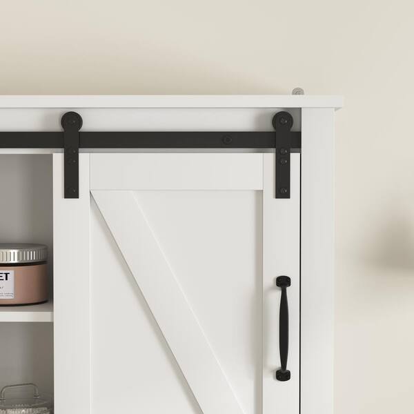 FAMYYT 27 in. W x 19.7 in. H Rectangular White Surface Mount Medicine Cabinet without Mirror with Adjustable Shelves