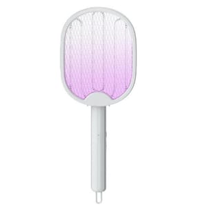 Indoor 4-in-1 Foldable Electric Mosquito Killer 3000-Volt Fly Swatter Trap USB Rechargeable Mosquito Racket Bug Zapper