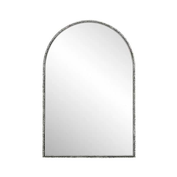 Unbranded 24 in x 36 in Silver Iron Art Arch Vintage Vanity Mirror, Wall Hanging, Placed On The Table