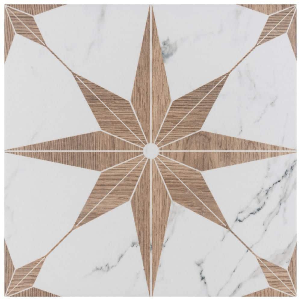 Noce Marble Look Porcelain Wall and Floor Tile