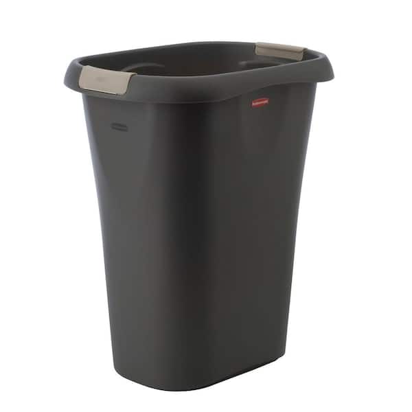 8 Gal. Black Rectangular Trash Can with LinerLock