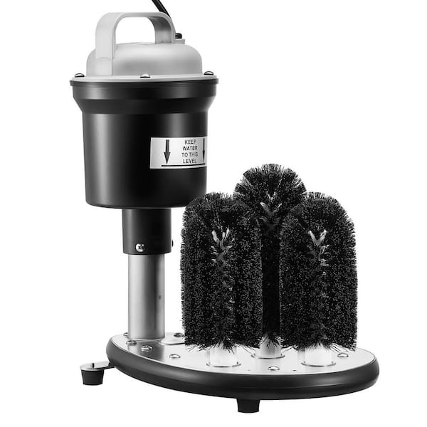 Electric Commercial Glass Washer, 5-Brush Bottle Brush, 1200 Cups/Hour Wine Glass Cleaning Machine, Glass Washer